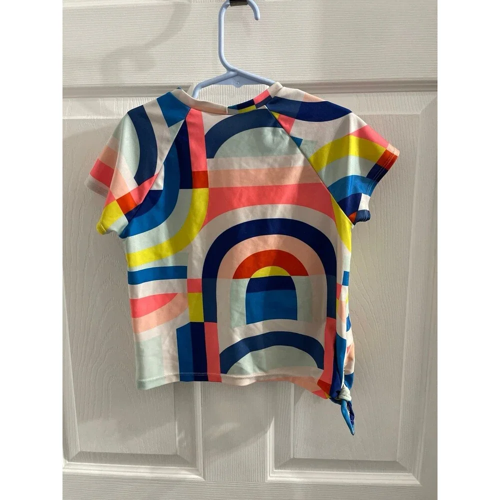 Crazy8 Mod Print Short Sleeve Rashguard Size M 7/8